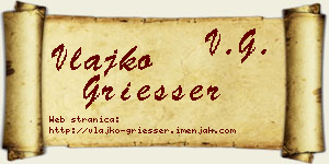 Vlajko Griesser vizit kartica